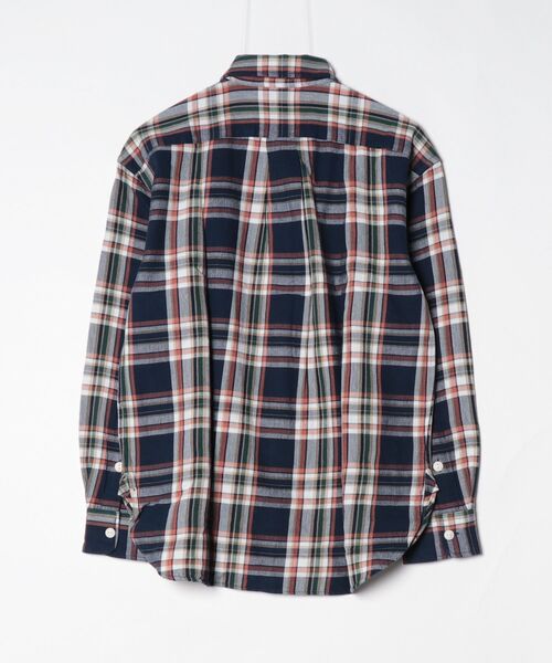 POLO RALPH LAUREN(ポロ ラルフ ローレン)の「リラックス フィット チェック コットン シャツ(シャツ/ブラウス・レディース・ネイビー系1・M/S/XS/XXS/L)」の9枚目の写真