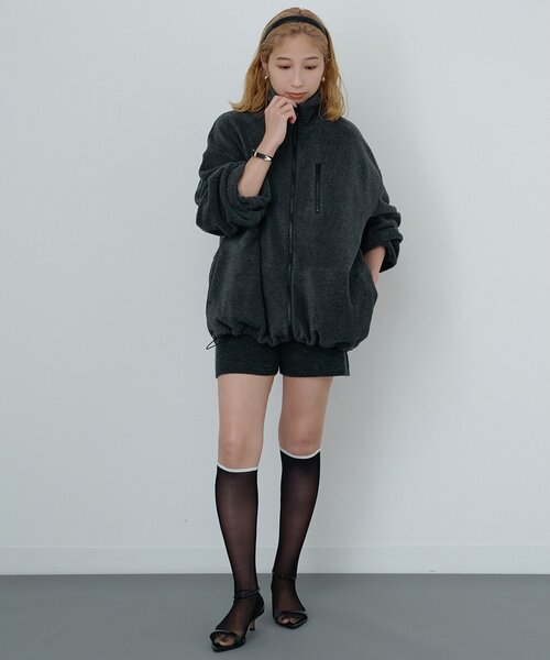 Whim Gazette(ウィムガゼット)の「〈WEB限定〉【Nuition】ニットショートパンツ(その他パンツ・レディース・ブラウン/チャコールグレー・FREE)」の8枚目の写真