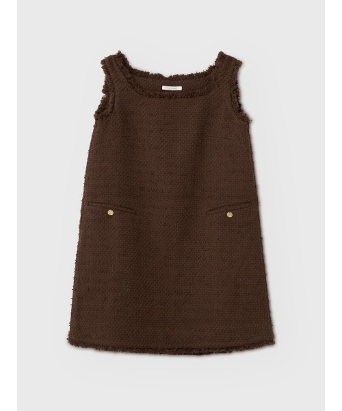 EIMY ISTOIRE(エイミーイストワール)の「IRISE TWEED DRESS(ワンピース・レディース・ブラウン/ホワイト/ネイビー・36/38)」の3枚目の写真