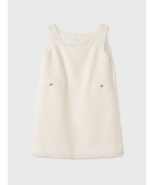 EIMY ISTOIRE(エイミーイストワール)の「IRISE TWEED DRESS(ワンピース・レディース・ブラウン/ホワイト/ネイビー・36/38)」の1枚目の写真