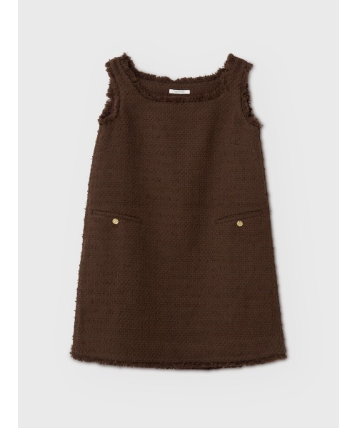 EIMY ISTOIRE(エイミーイストワール)の「IRISE TWEED DRESS(ワンピース・レディース・ブラウン/ホワイト/ネイビー・36/38)」の7枚目の写真