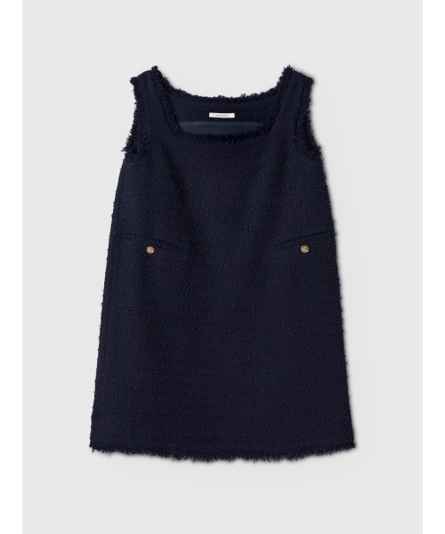 EIMY ISTOIRE(エイミーイストワール)の「IRISE TWEED DRESS(ワンピース・レディース・ブラウン/ホワイト/ネイビー・36/38)」の8枚目の写真
