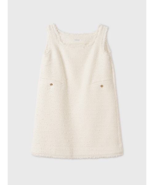 EIMY ISTOIRE(エイミーイストワール)の「IRISE TWEED DRESS(ワンピース・レディース・ブラウン/ホワイト/ネイビー・36/38)」の9枚目の写真