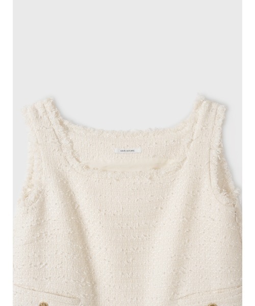EIMY ISTOIRE(エイミーイストワール)の「IRISE TWEED DRESS(ワンピース・レディース・ブラウン/ホワイト/ネイビー・36/38)」の11枚目の写真