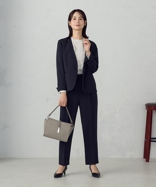 MONO COMME CA(モノコムサ)の「ロゴプレート ミニショルダー(ショルダーバッグ・レディース・グレー/ベージュ/ブラック・FREE)」の6枚目の写真