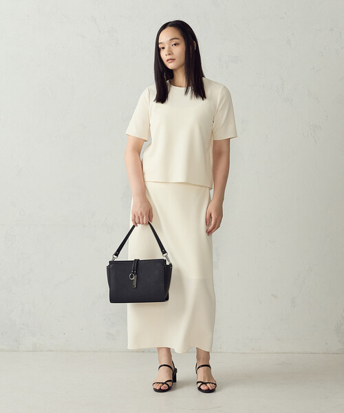 MONO COMME CA(モノコムサ)の「ロゴプレート ミニショルダー(ショルダーバッグ・レディース・グレー/ベージュ/ブラック・FREE)」の13枚目の写真