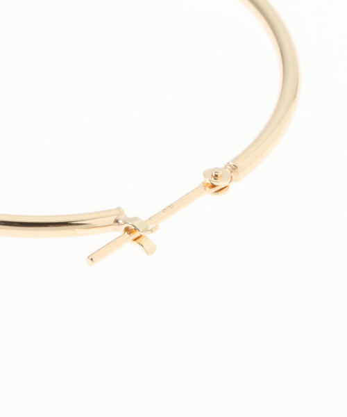 Lilas（リラ）の「1.5パイプ3.5cmルーフピアス K10（両耳）（ピアス（両耳用）・レディース・ゴールド・FREE）」の5枚目の写真
