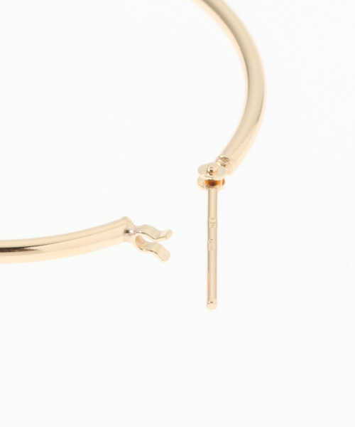 Lilas（リラ）の「1.5パイプ3.5cmルーフピアス K10（両耳）（ピアス（両耳用）・レディース・ゴールド・FREE）」の6枚目の写真