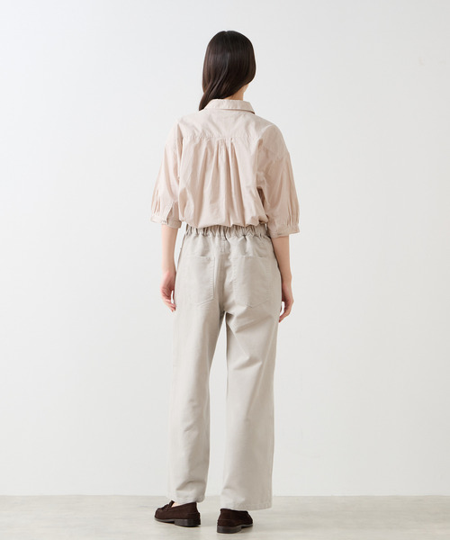 LOGEMENT DE CLAIRE（ロジュモンドクレール）の「レギュラーカラー6分袖シャツ（シャツ/ブラウス・レディース・ブラウン系その他/ライトベージュ/ブルー・FREE）」の9枚目の写真
