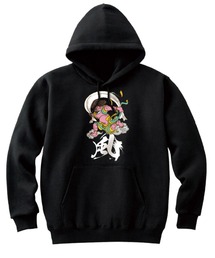 NIPOP（ニポップ） プルパーカー スウェット 裏毛 風神 和 イラスト プリント インバウンド お土産 トップス レディース ユニセックス