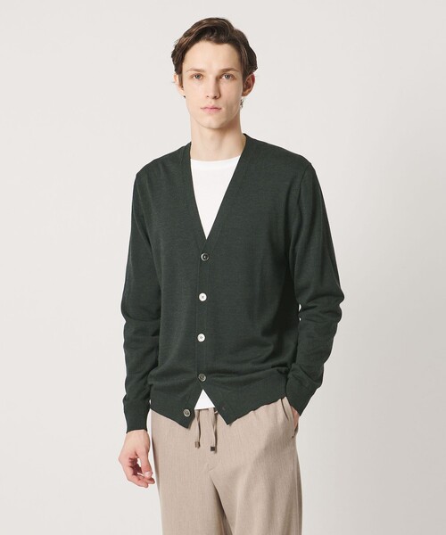 UNITED ARROWS(ユナイテッドアローズ)の「ハイゲージ カーディガン(カーディガン/ボレロ・メンズ・ダークグリーン/ネイビー・L/S/M)」の4枚目の写真