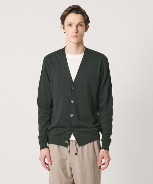 UNITED ARROWS(ユナイテッドアローズ)の「ハイゲージ カーディガン(カーディガン/ボレロ・メンズ・ダークグリーン/ネイビー・L/S/M)」の5枚目の写真