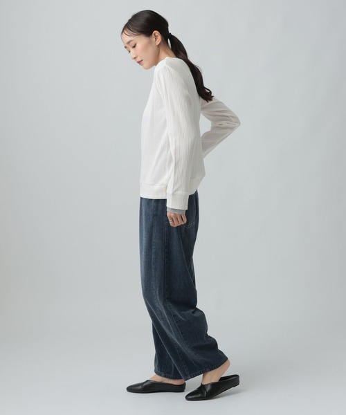 LEPSIM(レプシィム)の「ランダムテレコドッキングヘンリープルオーバー 1067563(Tシャツ/カットソー・レディース・ブラック/アイボリー/グレー・FREE)」の8枚目の写真