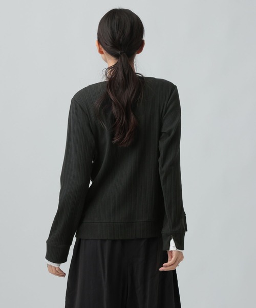 LEPSIM(レプシィム)の「ランダムテレコドッキングヘンリープルオーバー 1067563(Tシャツ/カットソー・レディース・ブラック/アイボリー/グレー・FREE)」の13枚目の写真