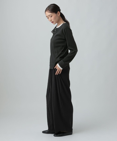 LEPSIM(レプシィム)の「ランダムテレコドッキングヘンリープルオーバー 1067563(Tシャツ/カットソー・レディース・ブラック/アイボリー/グレー・FREE)」の15枚目の写真