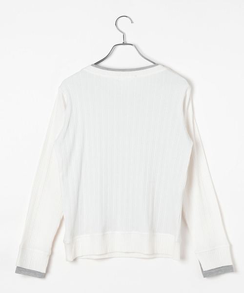 LEPSIM(レプシィム)の「ランダムテレコドッキングヘンリープルオーバー 1067563(Tシャツ/カットソー・レディース・ブラック/アイボリー/グレー・FREE)」の22枚目の写真