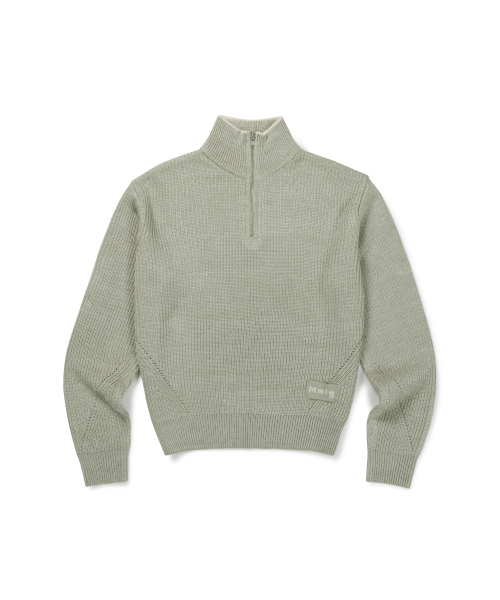 MMLG(エムエムエルジー)の「HEATHER HALF ZIPUP KNIT (GREY)(ニット/セーター・レディース・その他・SMALL/MEDIUM/LARGE/X-LARGE)」の2枚目の写真