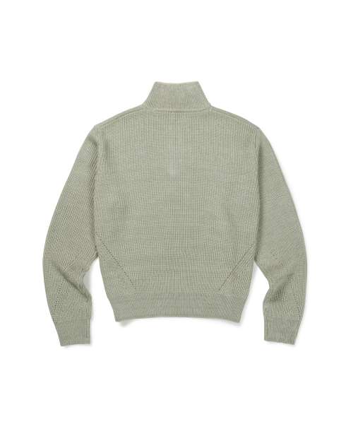 MMLG(エムエムエルジー)の「HEATHER HALF ZIPUP KNIT (GREY)(ニット/セーター・レディース・その他・SMALL/MEDIUM/LARGE/X-LARGE)」の3枚目の写真