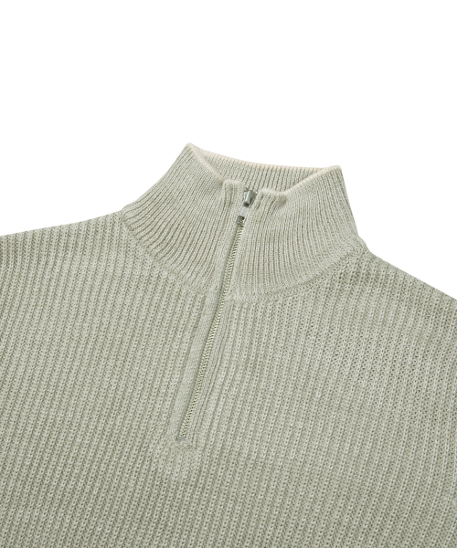 MMLG(エムエムエルジー)の「HEATHER HALF ZIPUP KNIT (GREY)(ニット/セーター・レディース・その他・SMALL/MEDIUM/LARGE/X-LARGE)」の4枚目の写真