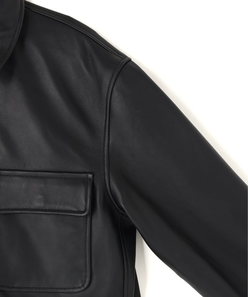 Alpha Industries(アルファインダストリーズ)の「【日本限定】Alpha Industries/アルファ インダストリーズ/LEATHER LIGHT AVIATOR JACKET/レザーライトアビエイタージャケット(ブルゾン・メンズ・ブラック・XL/L/M/S)」の5枚目の写真