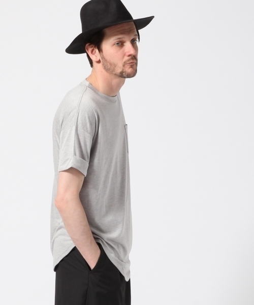 HARE（ハレ）の「モダールラウンドロングカットソー(HARE)（Tシャツ/カットソー・メンズ・ネイビー/オフホワイト/グレー・SMALL/LARGE/MEDIUM）」の3枚目の写真