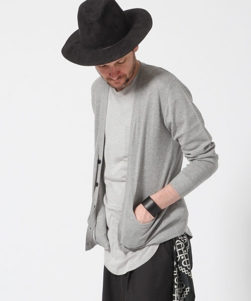 HARE（ハレ）の「モダールラウンドロングカットソー(HARE)（Tシャツ/カットソー・メンズ・ネイビー/オフホワイト/グレー・SMALL/LARGE/MEDIUM）」の8枚目の写真