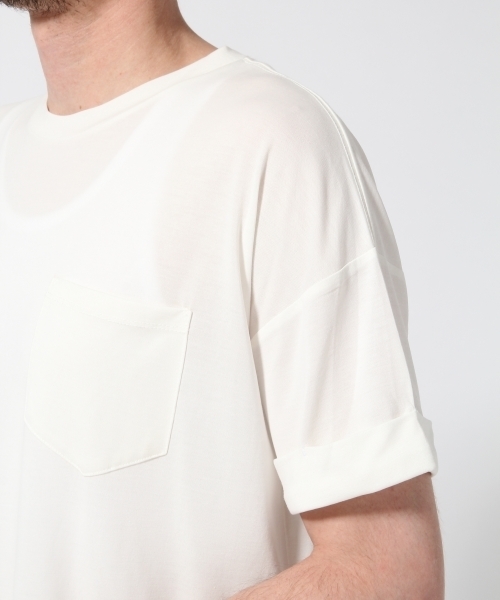 HARE（ハレ）の「モダールラウンドロングカットソー(HARE)（Tシャツ/カットソー・メンズ・ネイビー/オフホワイト/グレー・SMALL/LARGE/MEDIUM）」の4枚目の写真