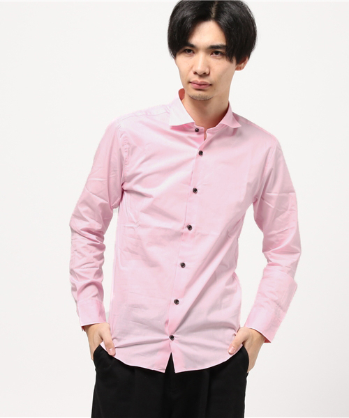 ROOPTOKYO（ループトウキョウ）の「日本製ブロードホリゾンタルカラー長袖シャツ（シャツ/ブラウス・メンズ・ネイビー/ホワイト/ピンク/ロイヤルブルー/ブラック/ワイン・L/M/LL）」の6枚目の写真