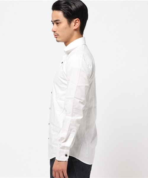 ROOPTOKYO（ループトウキョウ）の「日本製ブロードホリゾンタルカラー長袖シャツ（シャツ/ブラウス・メンズ・ネイビー/ホワイト/ピンク/ロイヤルブルー/ブラック/ワイン・L/M/LL）」の7枚目の写真