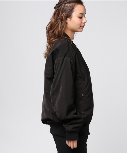 ANAP（アナップ）の「BIG MA-1（MA-1・レディース・カーキ/ブラック・FREE）」の4枚目の写真