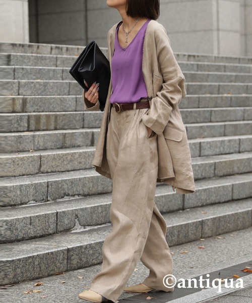 antiqua（アンティカ）の「丸バックルデザイン本革ベルト（ベルト・レディース・ブラウン/キャメル/ブラック・FREE）」の12枚目の写真