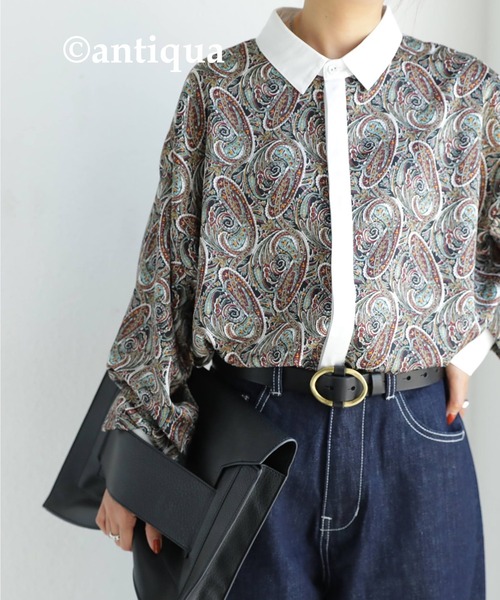 antiqua（アンティカ）の「丸バックルデザイン本革ベルト（ベルト・レディース・ブラウン/キャメル/ブラック・FREE）」の7枚目の写真