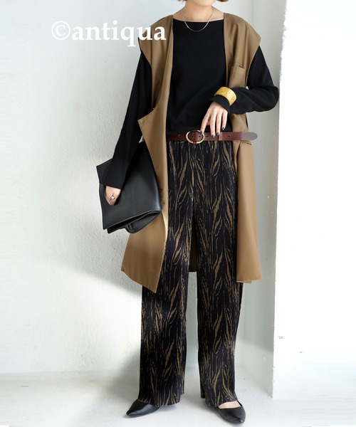 antiqua（アンティカ）の「丸バックルデザイン本革ベルト（ベルト・レディース・ブラウン/キャメル/ブラック・FREE）」の10枚目の写真