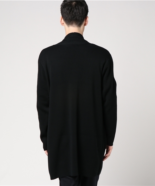 VENCEEXCHANGE（ヴァンスエクスチェンジ）の「麻タッチアクリルコーディガン          （カーディガン/ボレロ・メンズ・ダークグリーン/ブラック・LARGE/MEDIUM）」の4枚目の写真