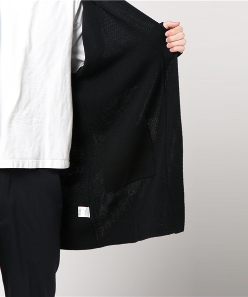 VENCEEXCHANGE（ヴァンスエクスチェンジ）の「麻タッチアクリルコーディガン          （カーディガン/ボレロ・メンズ・ダークグリーン/ブラック・LARGE/MEDIUM）」の7枚目の写真