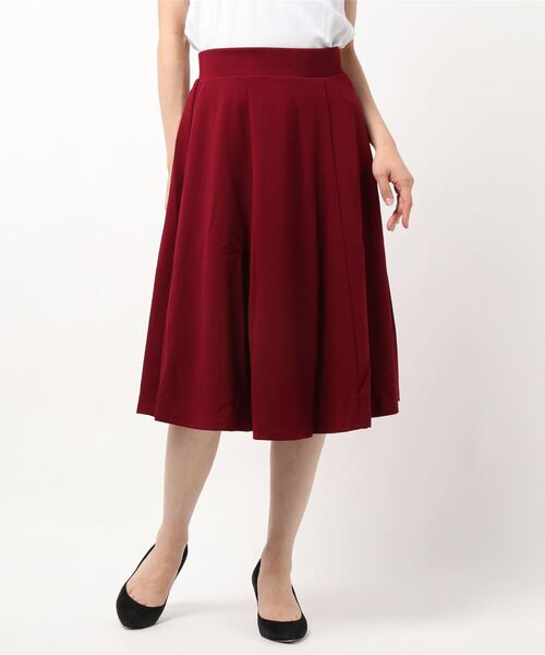 Pierrot（ピエロ）の「6面切替フレアスカート ロング丈（スカート・レディース・ネイビー/ブルー系その他/ベージュ/ブラック/ピンク系その他/グリーン系その他/グレー/オフホワイト/カーキ/ブルー系その他3/ボルドー/イエロー系その他/アクア/ピンク/モカ/ライトグレー/ミント/ライトブルー/ワインレッド/ブルー/ラベンダー/グリーン系その他2/レッド系その他・L/M）」の22枚目の写真