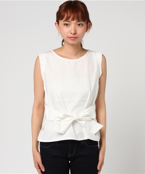 COLONY 2139(コロニートゥーワンスリーナイン)の「タイプライターウエストリボンブラウス(シャツ/ブラウス・レディース・イエロー/カーキ/レッド/オフホワイト/ネイビー・FREE)」の14枚目の写真