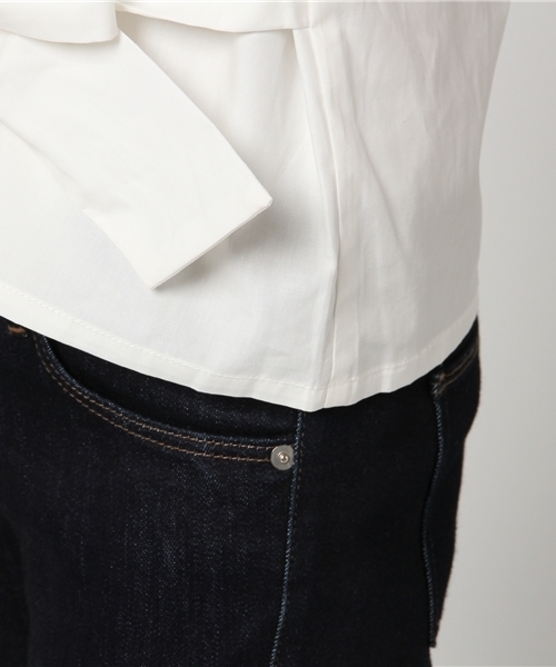 COLONY 2139(コロニートゥーワンスリーナイン)の「タイプライターウエストリボンブラウス(シャツ/ブラウス・レディース・イエロー/カーキ/レッド/オフホワイト/ネイビー・FREE)」の9枚目の写真