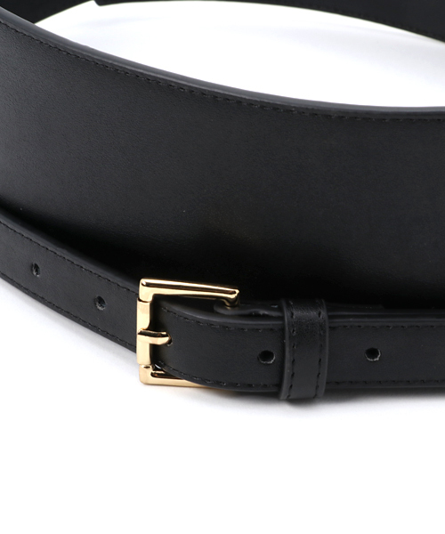 Andemiu（アンデミュウ）の「Ｆ／レザーコルセットベルト770081（ベルト・レディース・ブラック/ブラウン・FREE）」の3枚目の写真