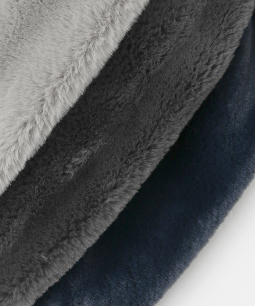 SENSE OF PLACE by URBAN RESEARCH(センスオブプレイスバイアーバンリサーチ)の「フェイクファースヌード(ストール/ショール・レディース・ネイビー/グレー/ダークグレー・ONE)」の7枚目の写真