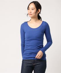 L6436 80/2リブロング丈ロンT