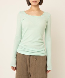 L6436 80/2リブロング丈ロンT