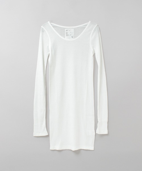 RNA-N（アールエヌエーエヌ）の「L6436 ８０／２リブロング丈ロンＴ（Tシャツ/カットソー・レディース・ネイビー/ベージュ/パープル/グリーン系その他/グリーン/ブルー/ダークネイビー/ライトパープル/スカイブルー/オレンジ/コーラル/杢グレー/ブラック/ライトブルー/ダークオリーブ/シャーベット/エンジ/オフホワイト/ベビーピンク/ライトイエロー・MEDIUM）」の21枚目の写真