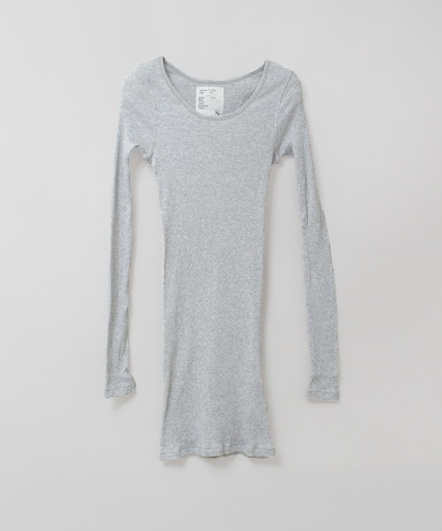 RNA-N（アールエヌエーエヌ）の「L6436 ８０／２リブロング丈ロンＴ（Tシャツ/カットソー・レディース・ネイビー/ベージュ/パープル/グリーン系その他/グリーン/ブルー/ダークネイビー/ライトパープル/スカイブルー/オレンジ/コーラル/杢グレー/ブラック/ライトブルー/ダークオリーブ/シャーベット/エンジ/オフホワイト/ベビーピンク/ライトイエロー・MEDIUM）」の22枚目の写真