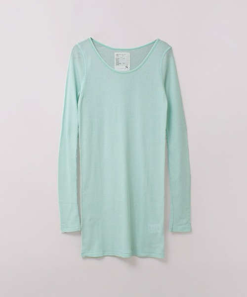 RNA-N(アールエヌエーエヌ)の「L6436 80/2リブロング丈ロンT(Tシャツ/カットソー・レディース・ネイビー/ベージュ/パープル/グリーン系その他/グリーン/ブルー/ダークネイビー/ライトパープル/スカイブルー/オレンジ/コーラル/杢グレー/ブラック/ライトブルー/ダークオリーブ/シャーベット/エンジ/オフホワイト/ベビーピンク/ライトイエロー・MEDIUM)」の22枚目の写真