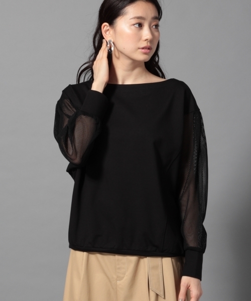 LEPSIM(レプシィム)の「★店舗限定アイテム★ソデキリカエドルマンプルオーバー 777657(Tシャツ/カットソー・レディース・ブラック/オフホワイト/ピンク・FREE)」の3枚目の写真