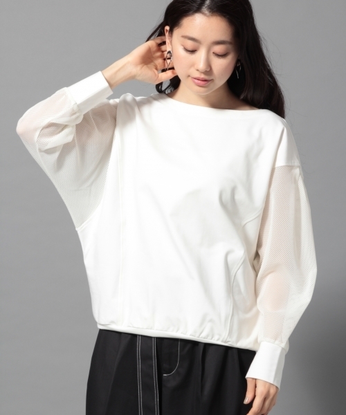 LEPSIM(レプシィム)の「★店舗限定アイテム★ソデキリカエドルマンプルオーバー 777657(Tシャツ/カットソー・レディース・ブラック/オフホワイト/ピンク・FREE)」の10枚目の写真