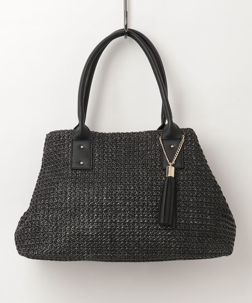 VitaFelice（ヴィータフェリーチェ）の「スクエアカゴバッグ/トートバッグ（かごバッグ・レディース・ブラック/ブラウン/アイボリー/ナチュラル・FREE）」の13枚目の写真