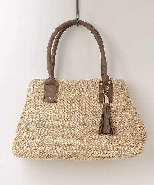 VitaFelice（ヴィータフェリーチェ）の「スクエアカゴバッグ/トートバッグ（かごバッグ・レディース・ブラック/ブラウン/アイボリー/ナチュラル・FREE）」の11枚目の写真