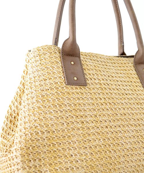 VitaFelice（ヴィータフェリーチェ）の「スクエアカゴバッグ/トートバッグ（かごバッグ・レディース・ブラック/ブラウン/アイボリー/ナチュラル・FREE）」の8枚目の写真